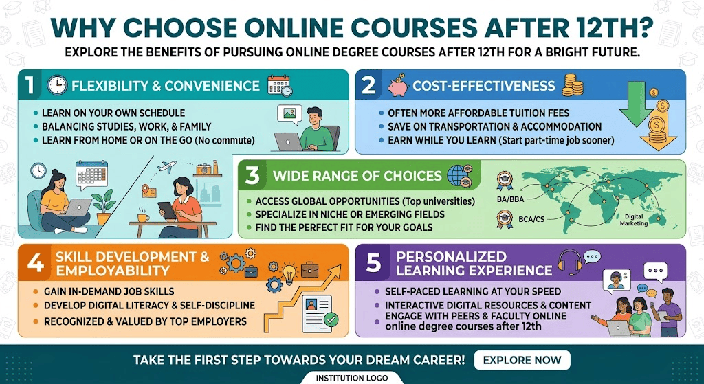 online degree courses after 12th